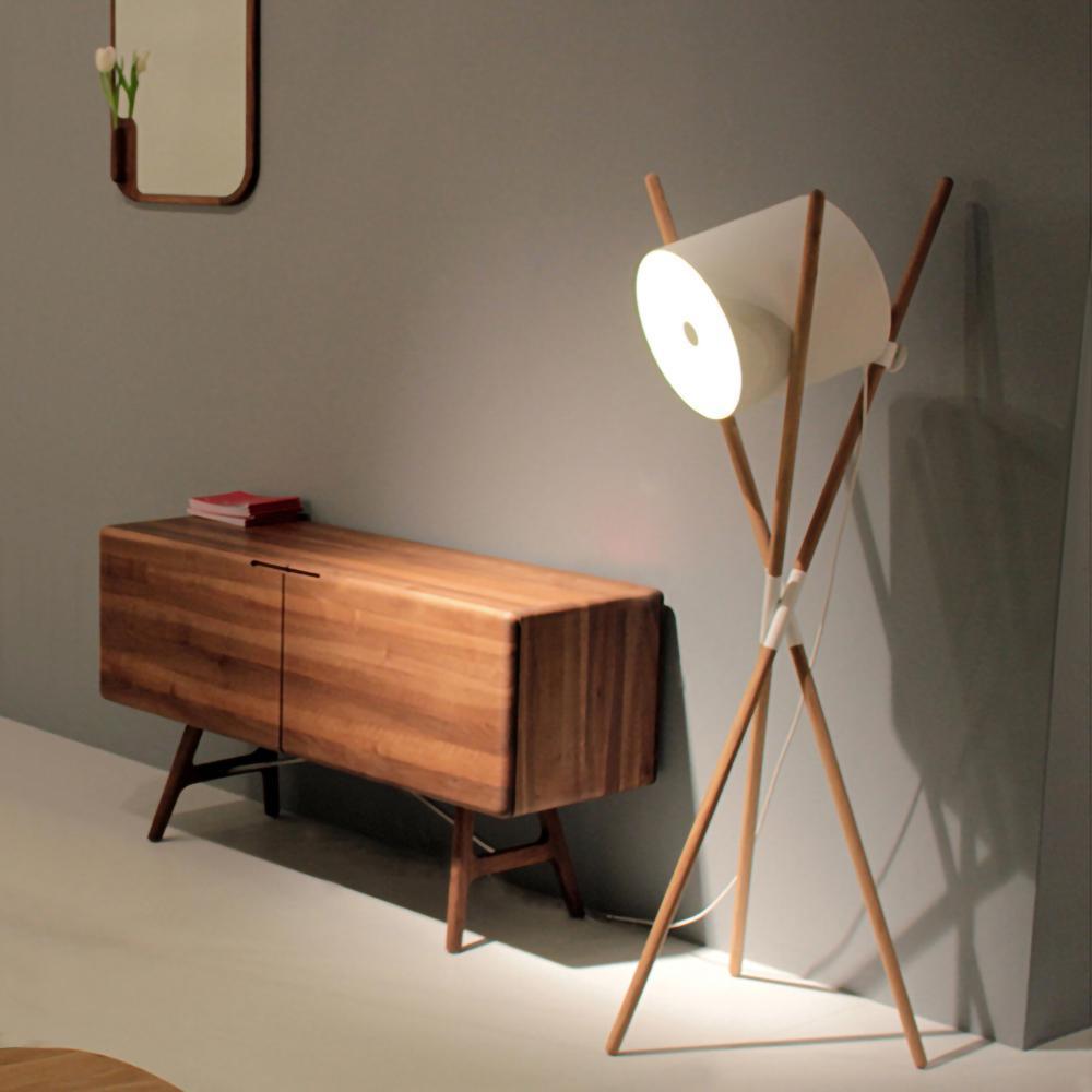 Colton Contemporary Wood Floor Lamp - Letslighting