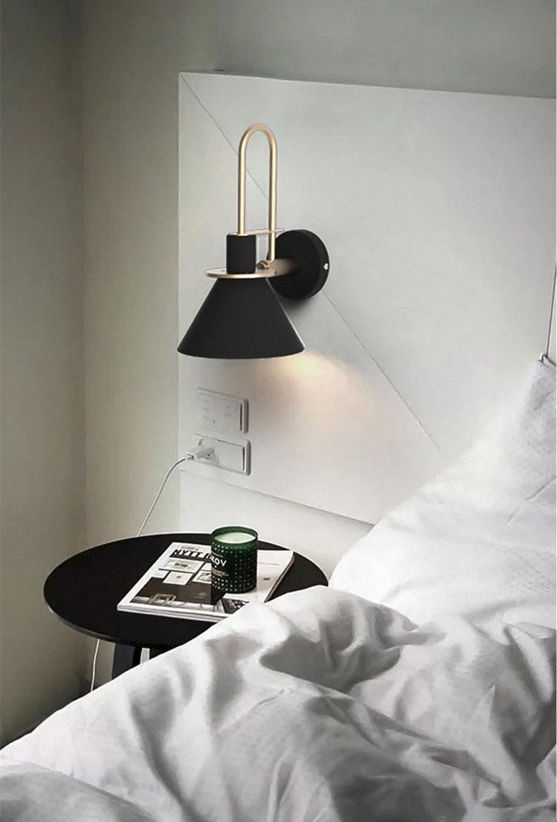 Lustra Wall Lamp Black Gold Minimalist - Letslighting