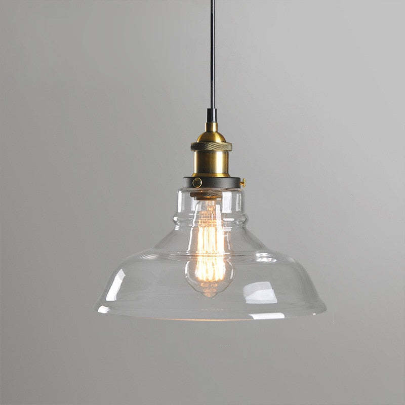 Arisha Industrial /Glass Pendant Light Dining Room - Letslighting