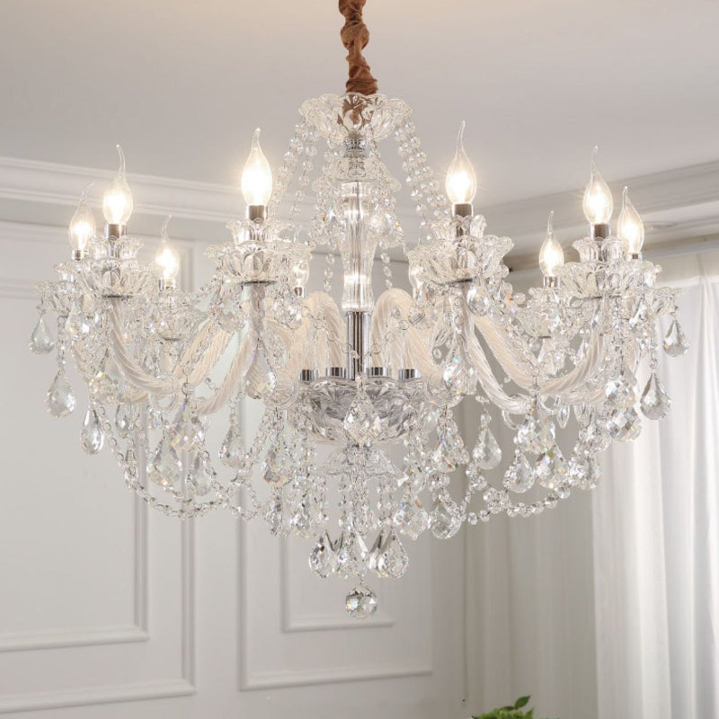 Silva French Crystal Chandelier Living Room Dining Room - Letslighting