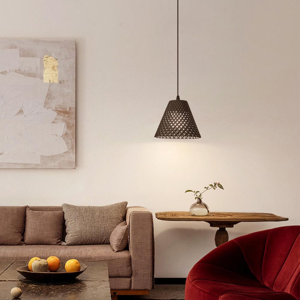 Valentina Modern Cone Woven Shape Pendant Light Bedroom Dining Room