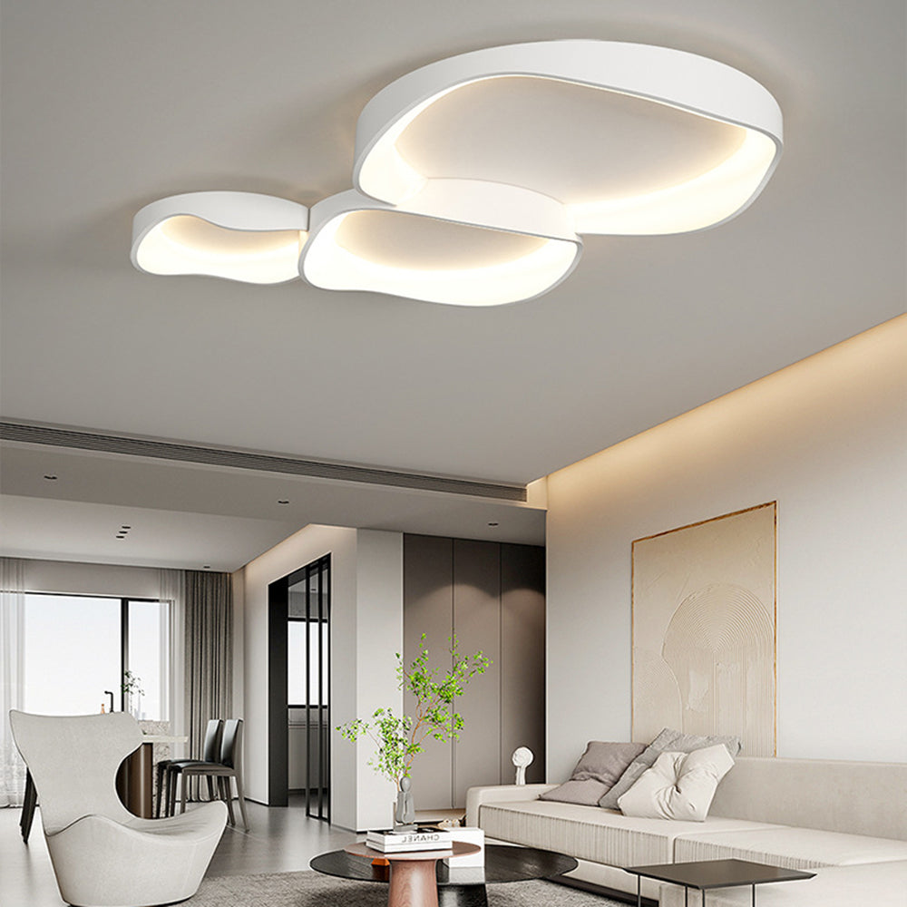 Arisha Modern Wave Flush Mount Ceiling Light Living Room - Letslighting
