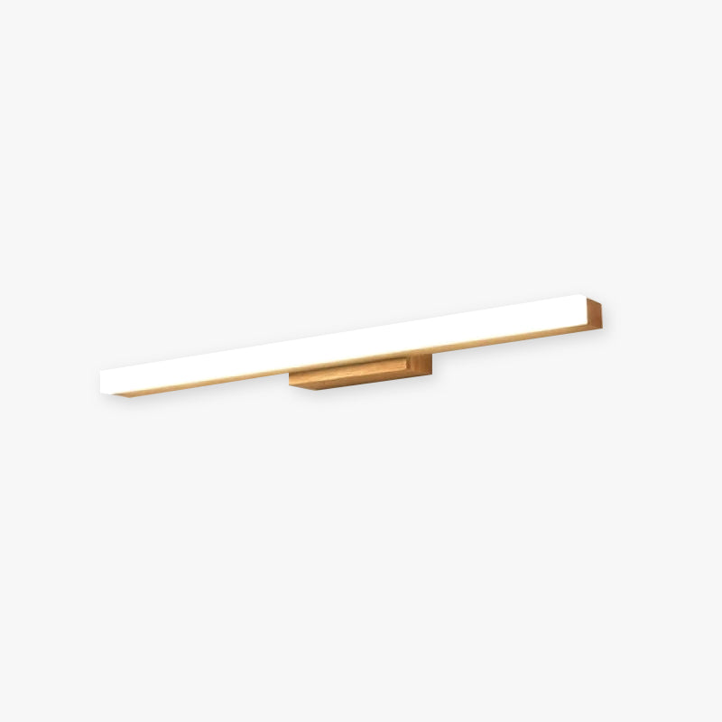 Arisha Modern Minimalist Linear Wooden Wall Lamp, Wood/Walnut