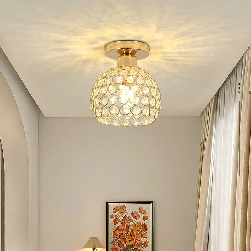 Arisha Modern Flush Mount Ceiling Light Black Gold Glass Bedroom