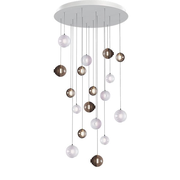 Cascade Modern Metal & Glass Chandelier