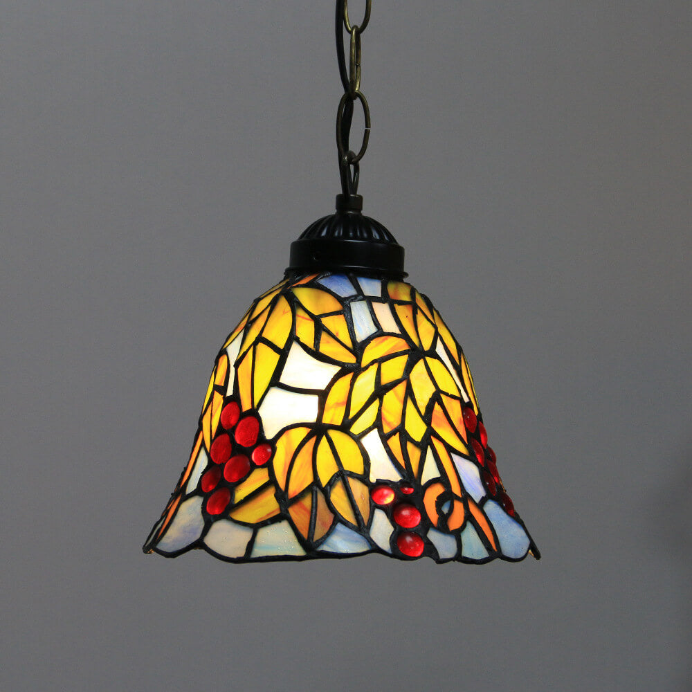 Tiffany Cottage LED Pendant Light Metal Glass Living Room/Bedroom