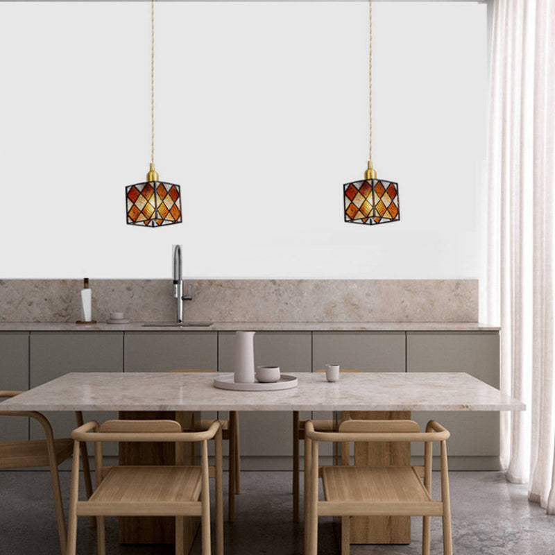 Valentina Retro LED Metal Glass Pendant Light Bedroom Dining Room