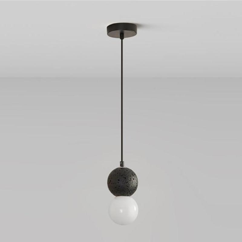Valentina Single Globe Colorful Pendant Light, Dolomite, LED - Letslighting
