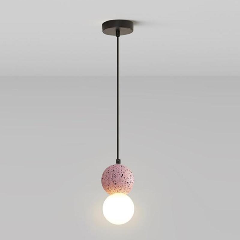 Valentina Single Globe Colorful Pendant Light, Dolomite, LED - Letslighting