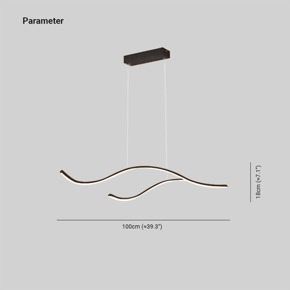 Arisha Curved Linear Pendant Light - Letslighting