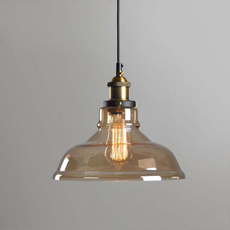 Arisha Industrial /Glass Pendant Light Dining Room - Letslighting