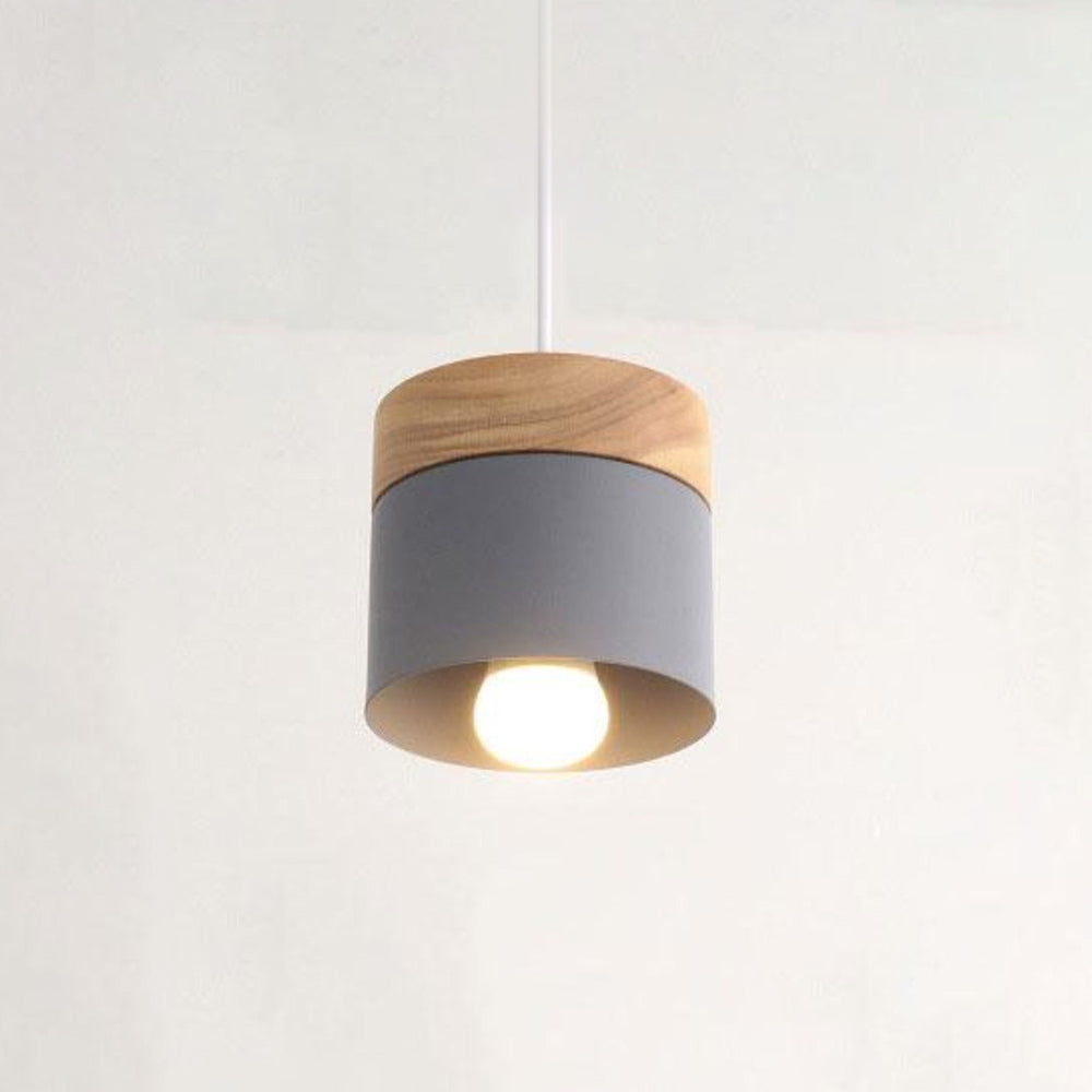 Valentina Modern Can Shape /Wood Pendant Light - Letslighting