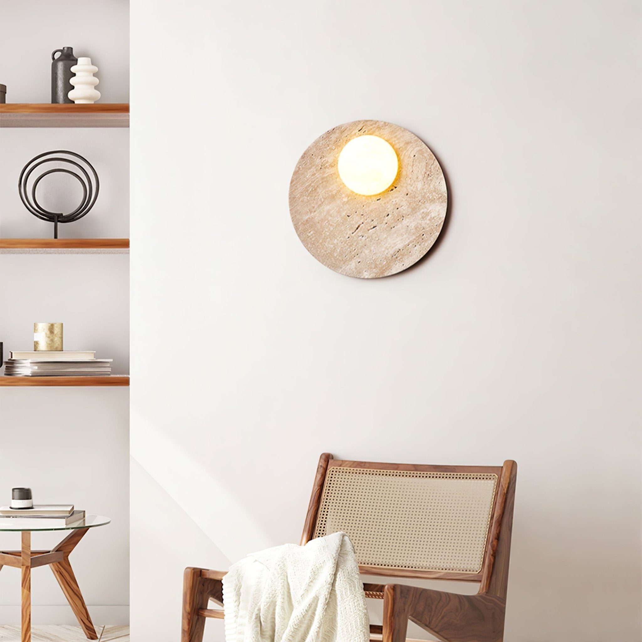 Vizoriel Travertine Wall Light