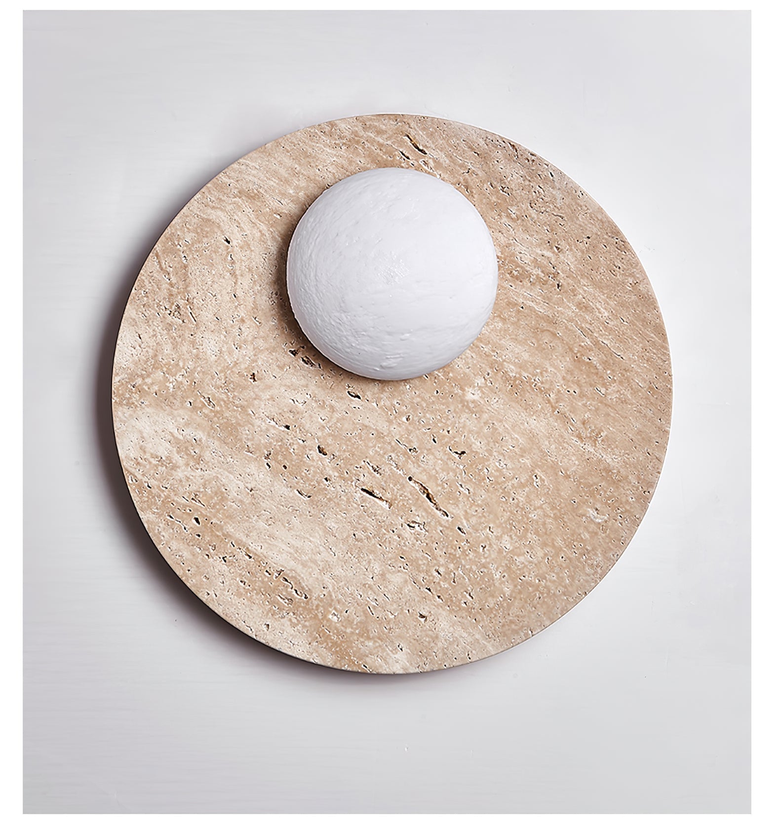 Moonwake Modern Travertine Wall Light