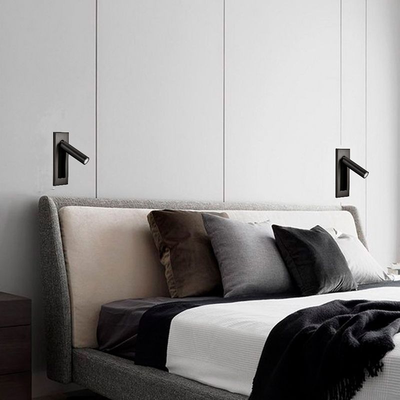 Arisha Modern Rotatable Embedded Bedside Sconce, Cylindrical/Square - Letslighting