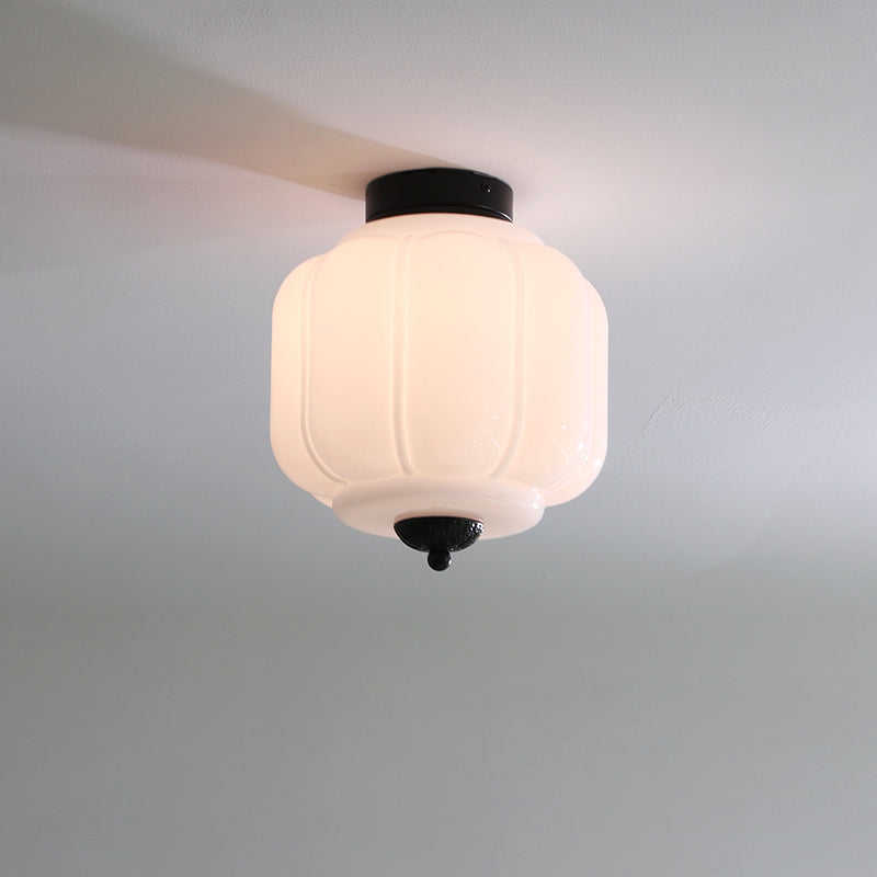 Elyra Green Glass Ceiling Lamp