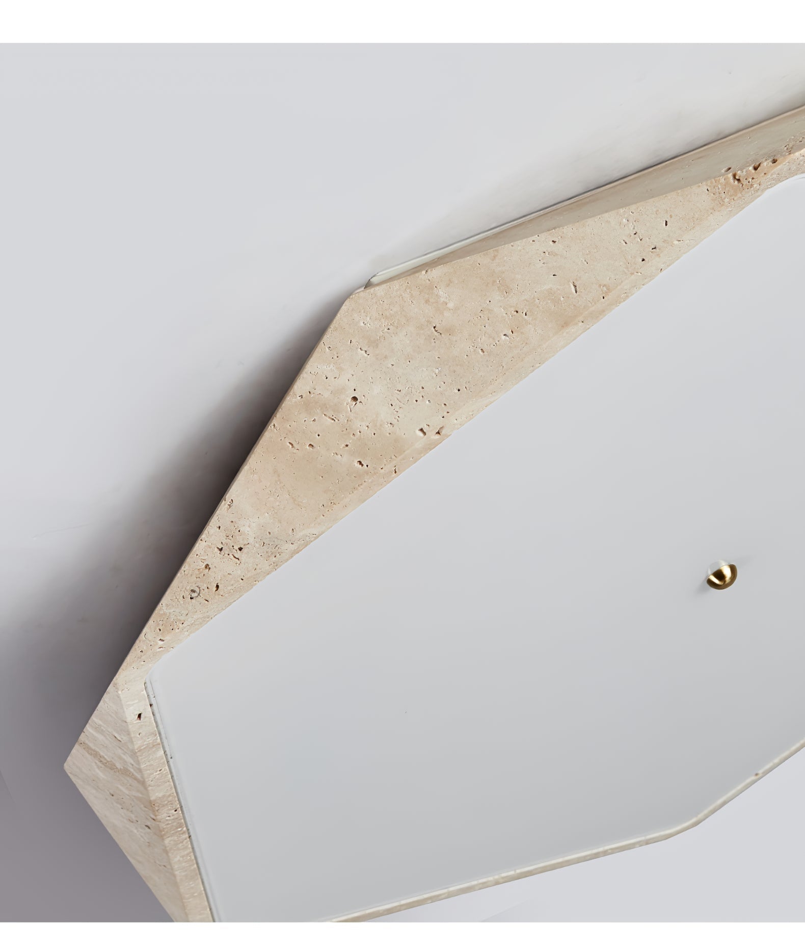 Hexagonal Travertine Ceiling Light