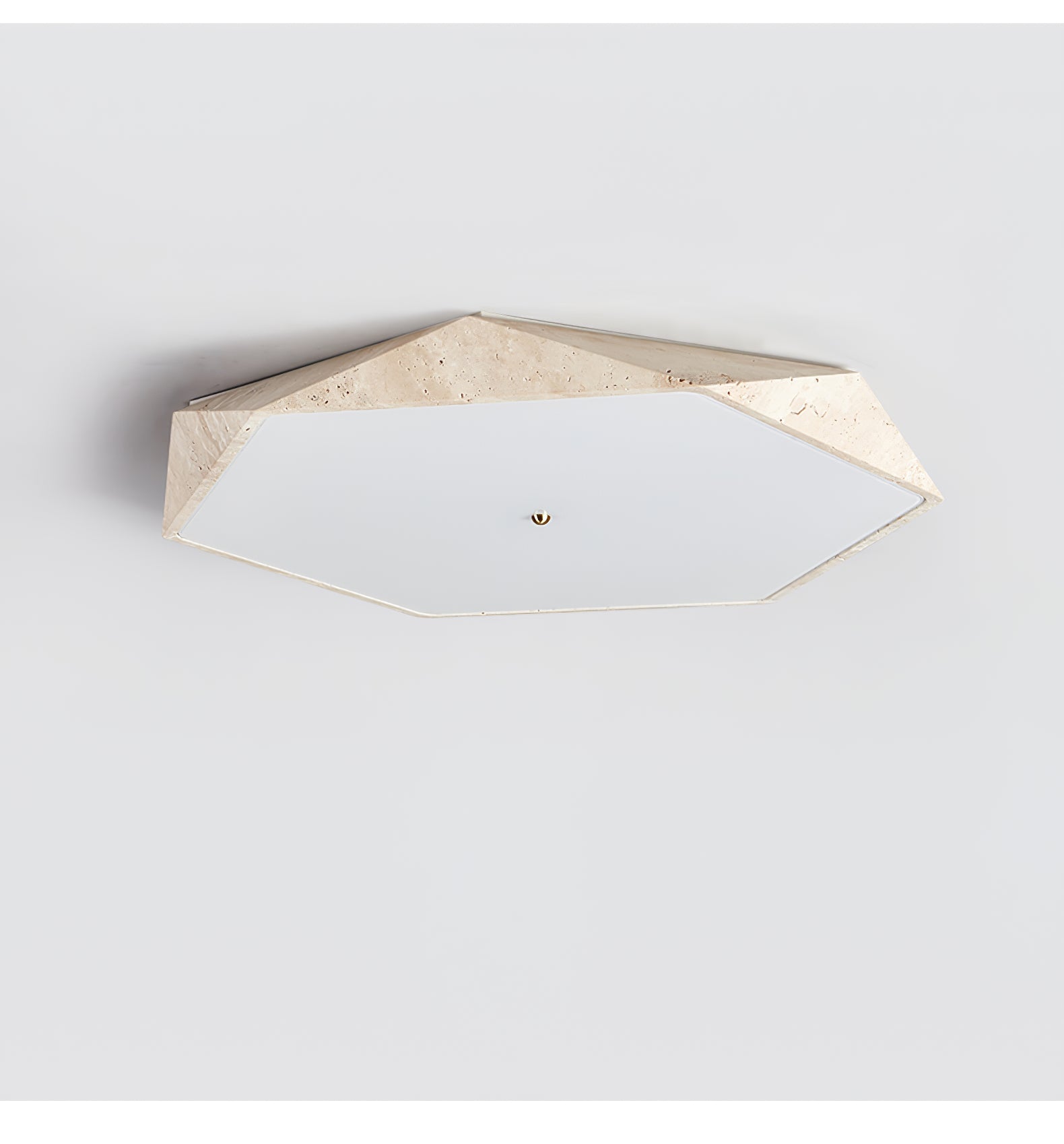 Hexagonal Travertine Ceiling Light