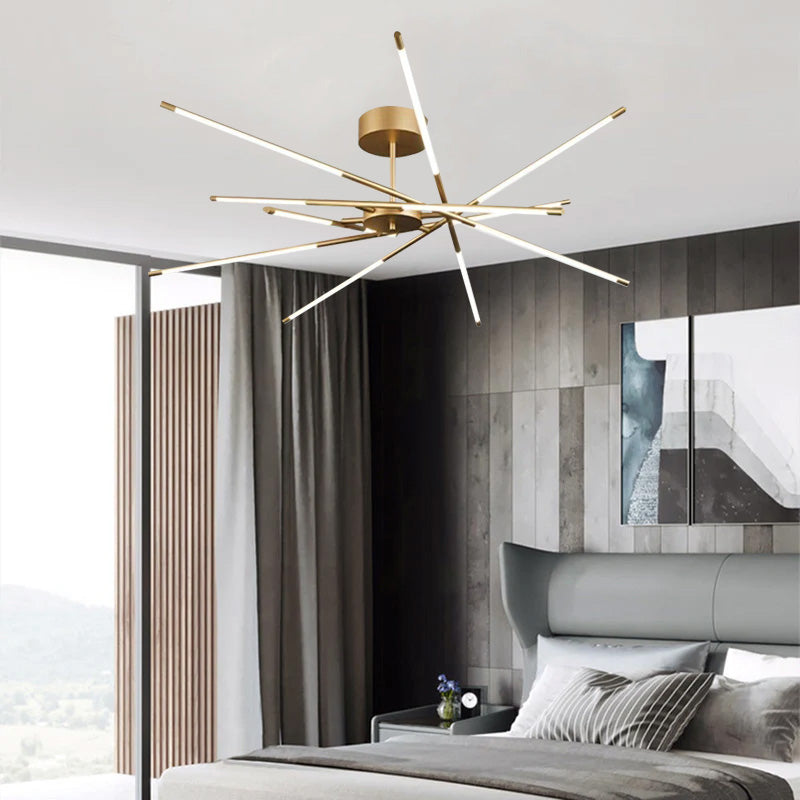 Arisha Modern Linear Metal Acrylic Ceiling Light