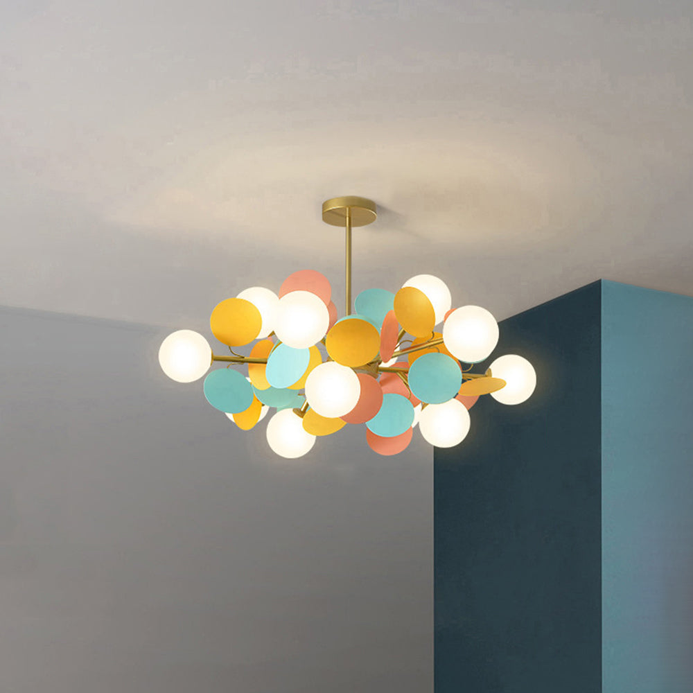 Jevon Multicolored Flower Branch Chandelier Living Room