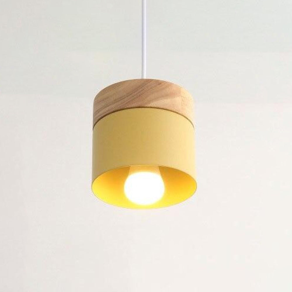 Valentina Modern Can Shape /Wood Pendant Light - Letslighting