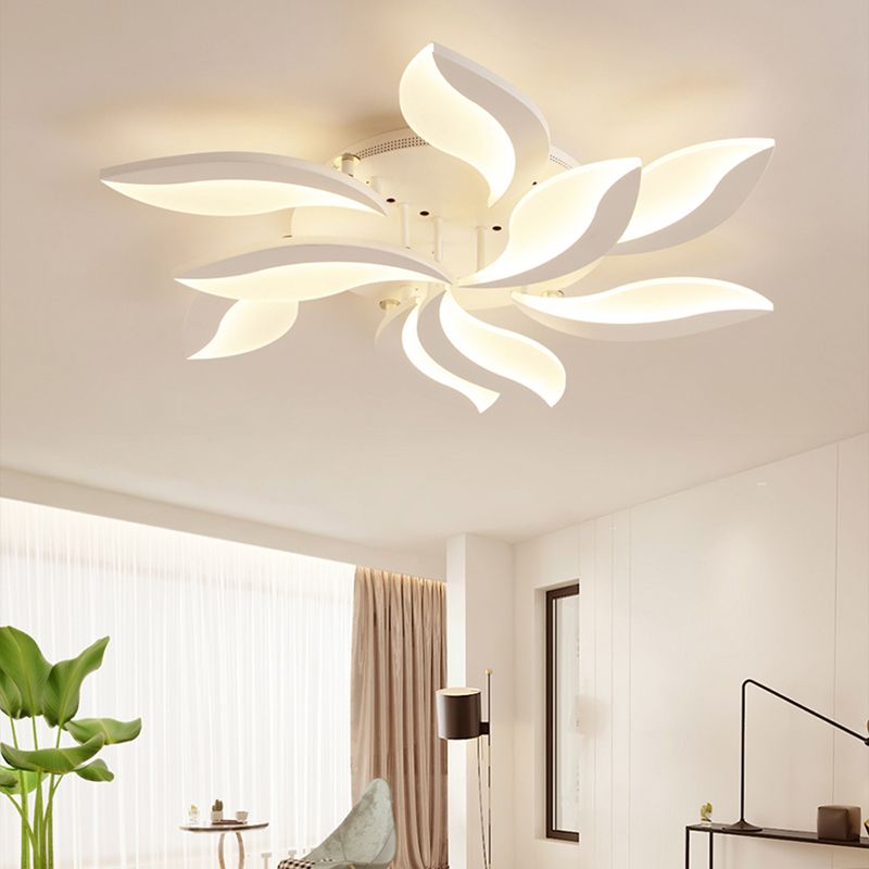 Arisha Minimalist Art Deco Flower Flush Mount Ceiling Light Living Room - Letslighting