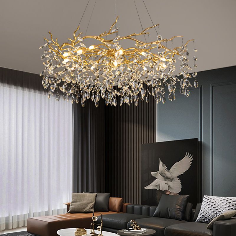 Kristy Contemporary Glass Crystal Chandelier