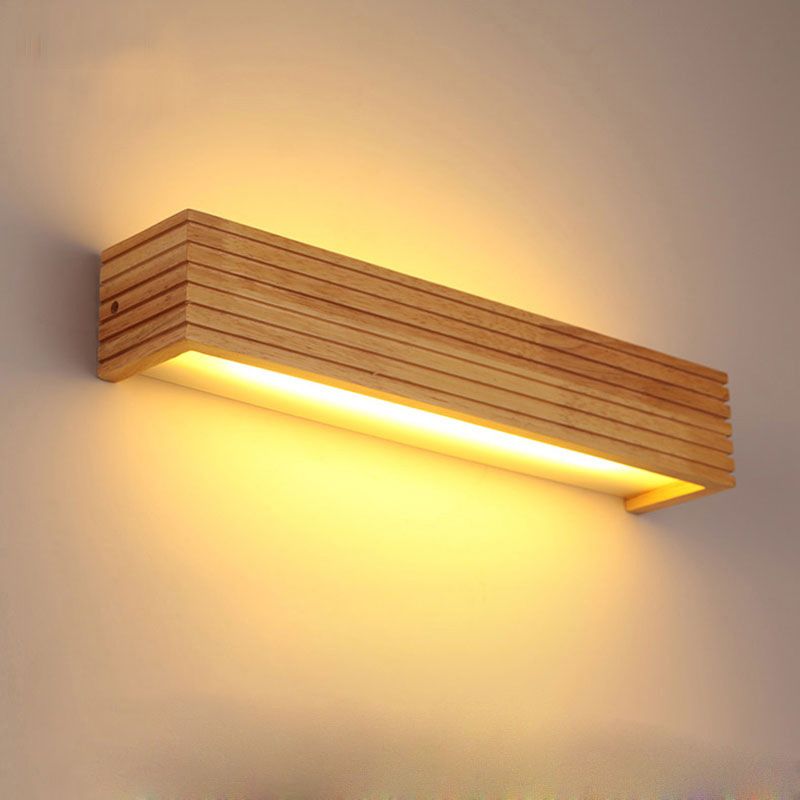 Muto Modern Wooden LED Indoor Wall Light, Bedroom