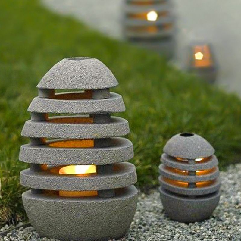 Ray Modern Stone Outdoor Light Metal&Resin