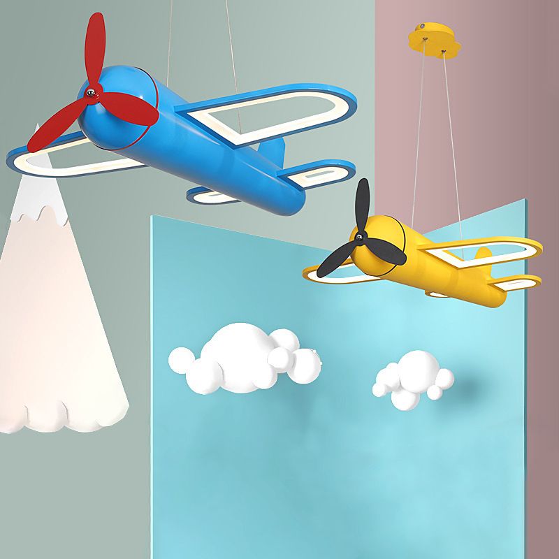 Arisha Decorative Airplane Metal Pendant Light Children's Room
