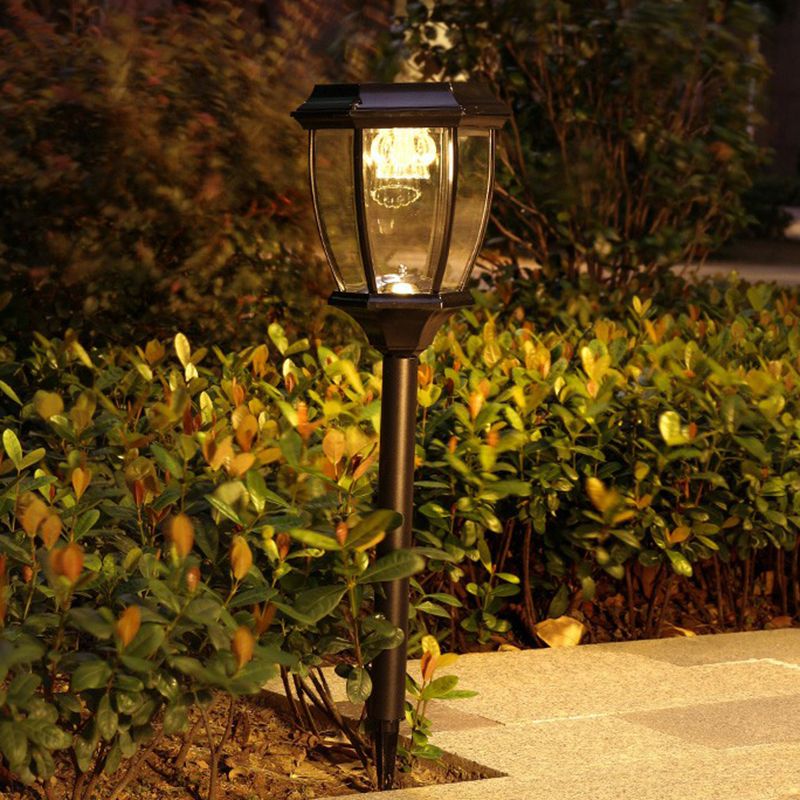 Ray Vintage Lantern Solar Outdoor Path Light Bronze