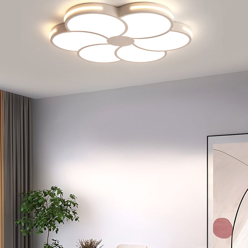 Arisha Modern Flower Metal Acrylic Flush Mount Ceiling Light