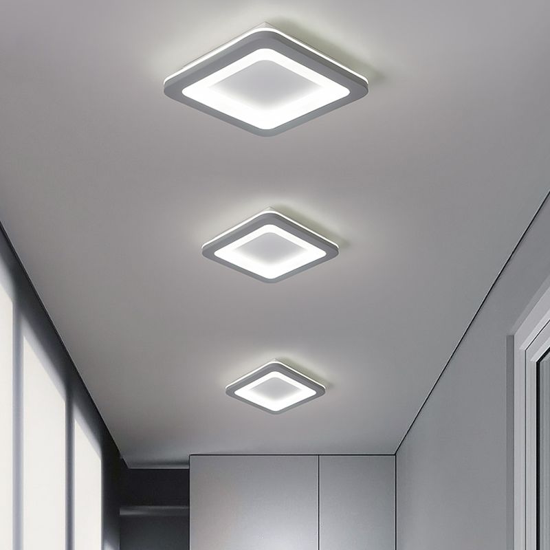 Arisha Modern Flower Metal Flush Mount Ceiling Light Gray