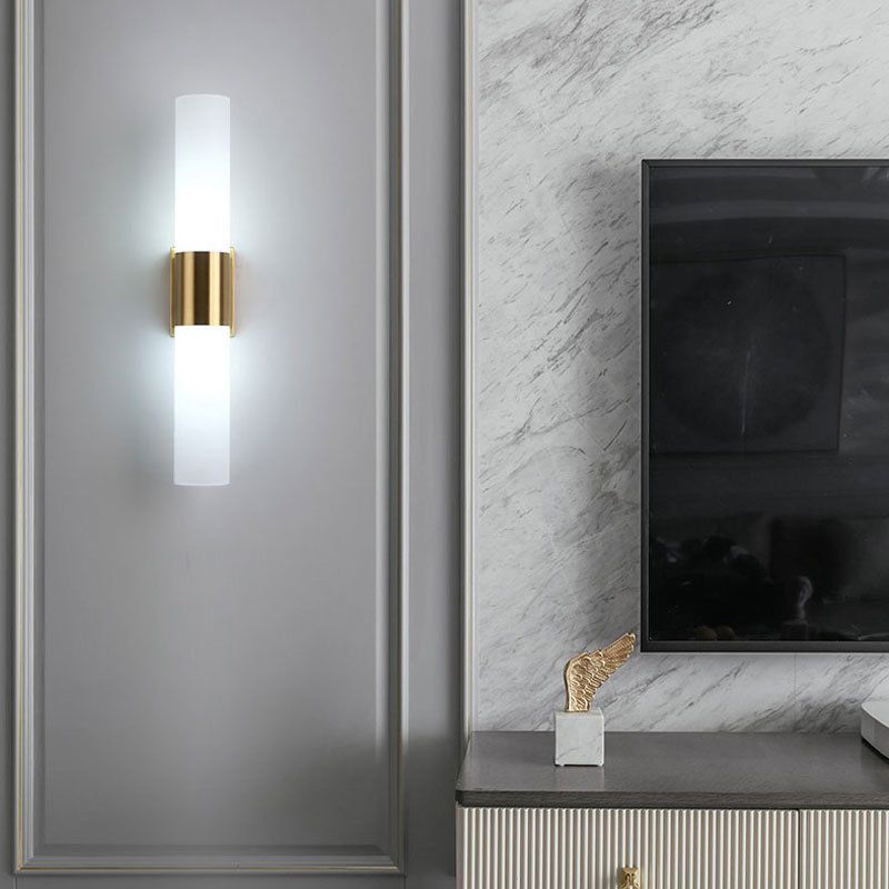 Arisha Modern Double Headed Metal Glass Vanity Wall Lamp