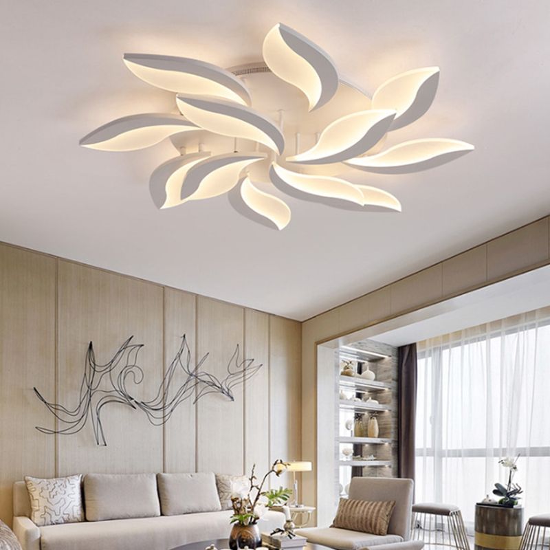 Arisha Minimalist Art Deco Flower Flush Mount Ceiling Light Living Room - Letslighting