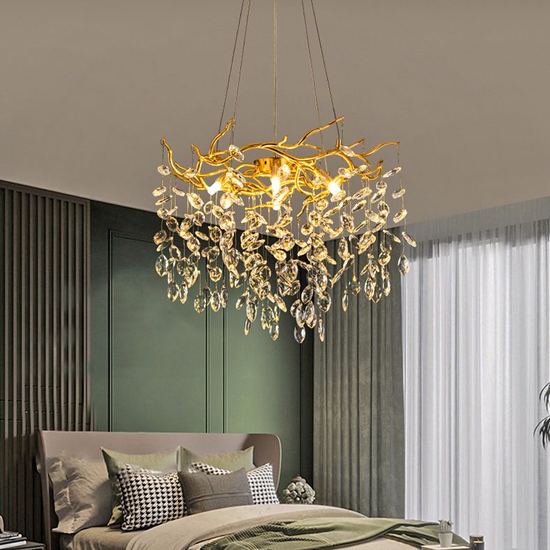Kristy Contemporary Glass Crystal Chandelier