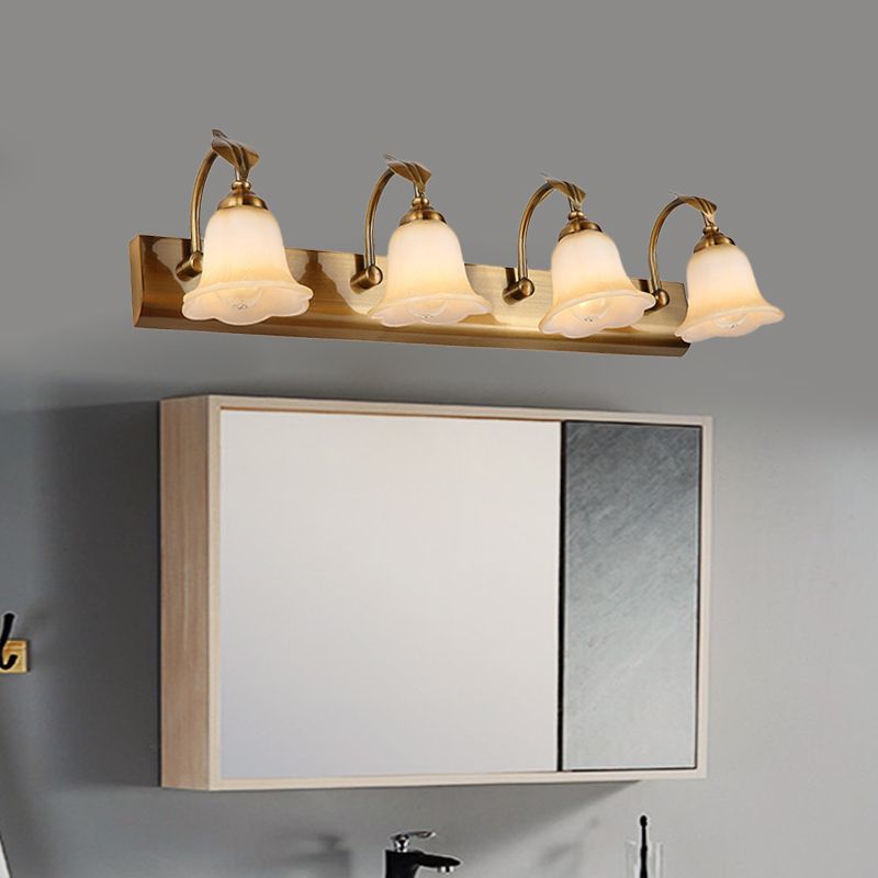 Ray Flower Mirror Front Vanity Wall Lamp, Metal/Glass