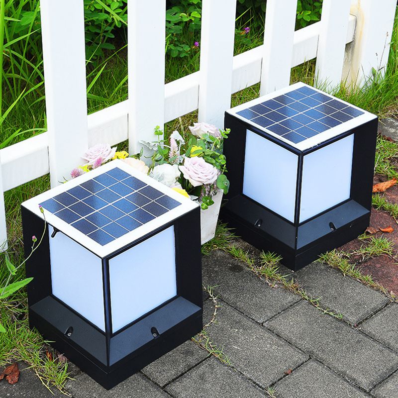 Ray Modern Simple Rectangle Metal Outdoor Floor Lamp - Letslighting