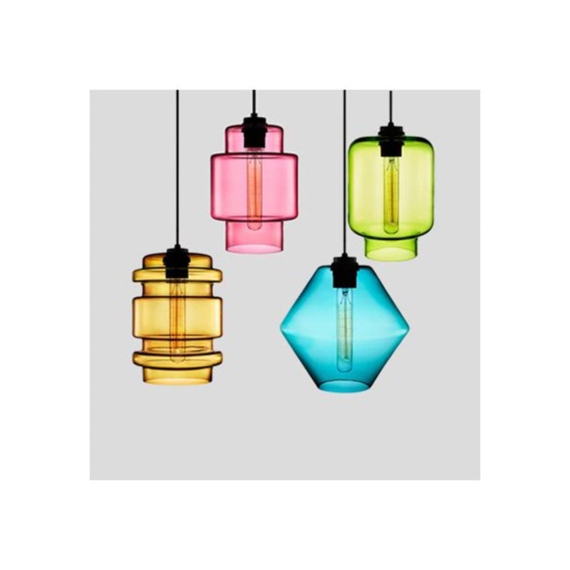 Arisha Modern Art Deco LED Cylindrical /Glass Pendant Light - Letslighting