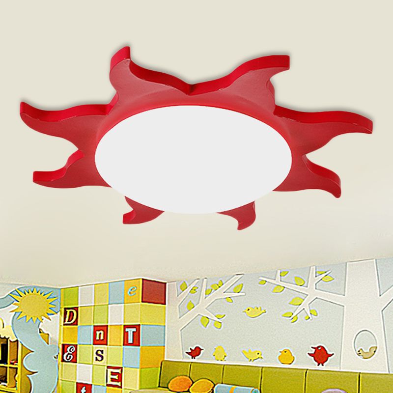 Arisha Modern Sun Round Flush Mount Ceiling Light Bedroom - Letslighting