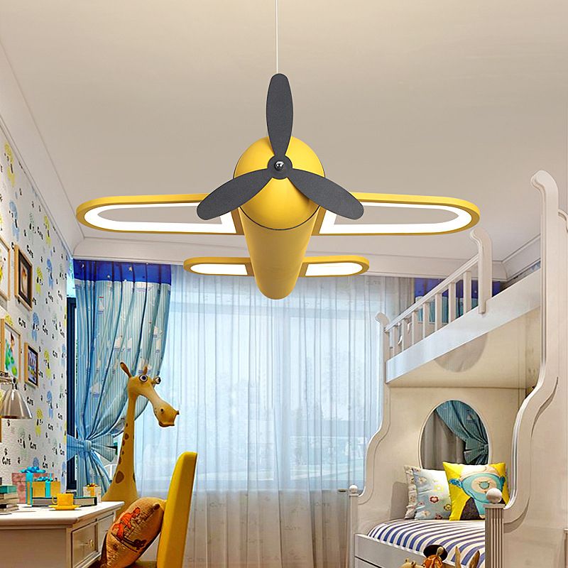 Arisha Decorative Airplane Metal Pendant Light Children's Room
