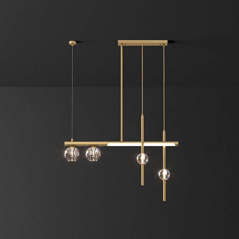 Kristy Metal & Crystal Pendant Light - Letslighting