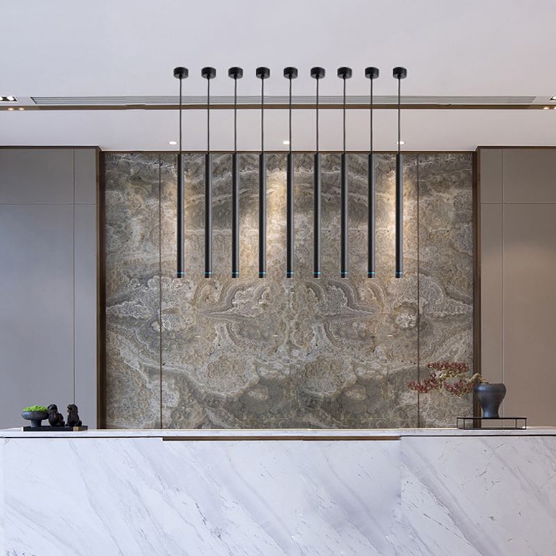 Arisha Linear Minimalist Cylinder Pendant Light, 12"/19.5"/23.5" - Letslighting