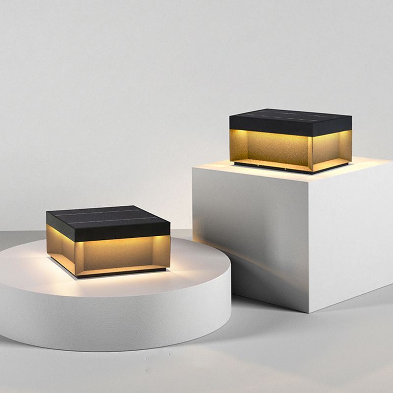 Ray Outdoor Post Lamps Modern Square Solar