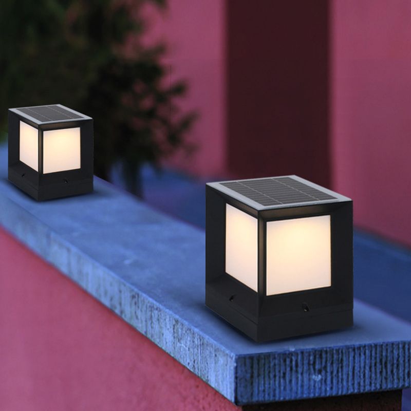 Ray Modern Simple Rectangle Metal Outdoor Floor Lamp - Letslighting