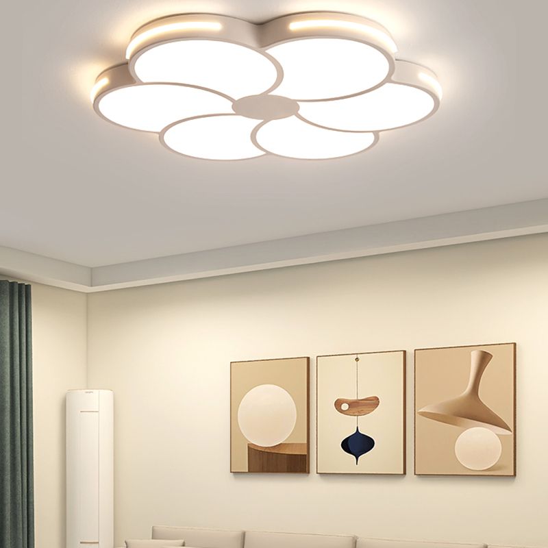 Arisha Modern Flower Metal Acrylic Flush Mount Ceiling Light