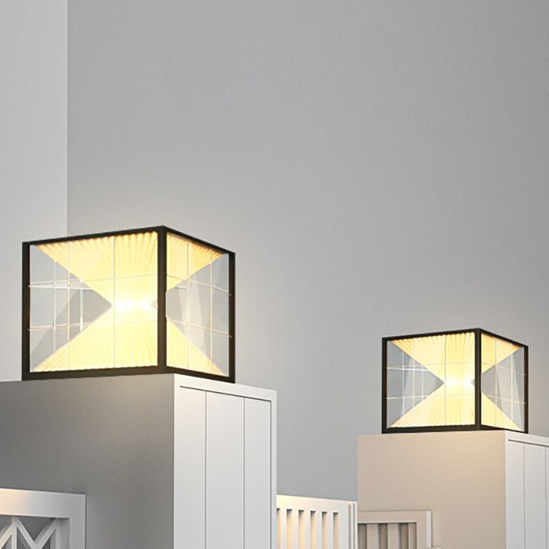 Ray Modern Pyramid Shape Metal Outdoor Floor Lamp