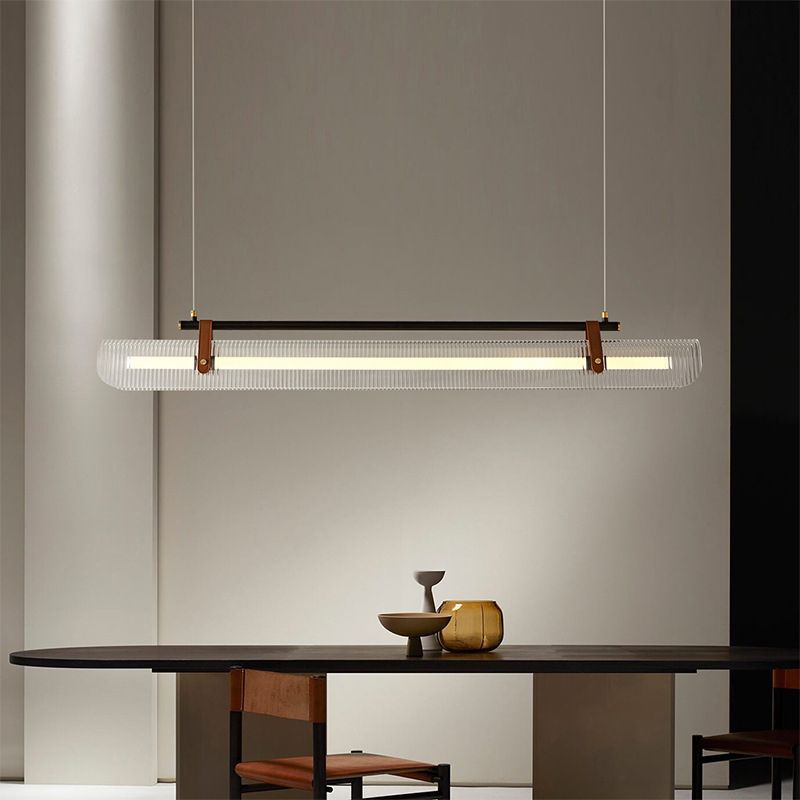 Arisha Pendant Light Linear Modern Acrylic Metal Study