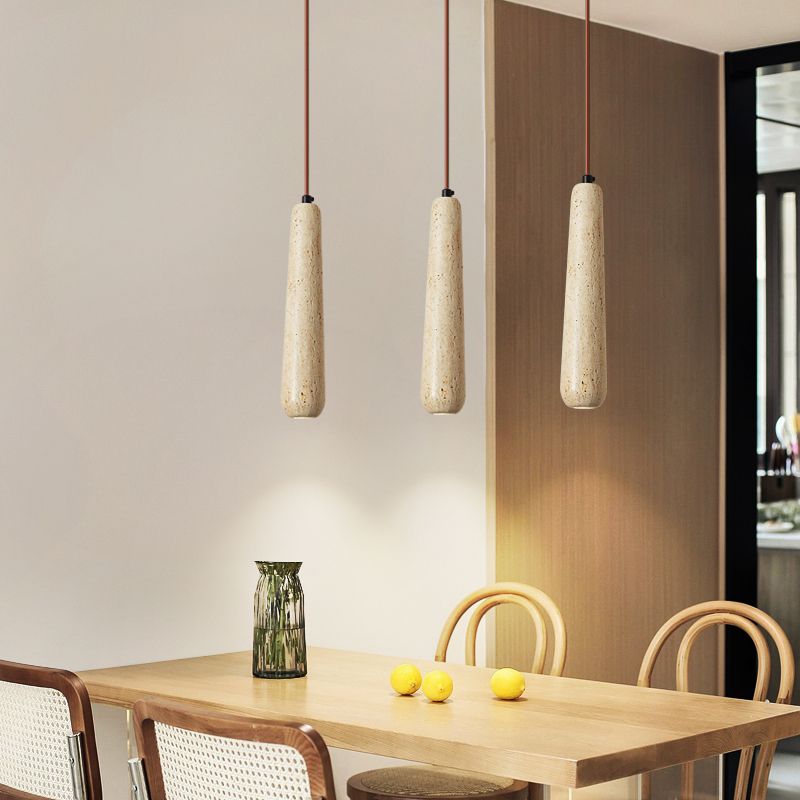 Muto Minimalist Wooden Pendant Light, Natural Wood Color