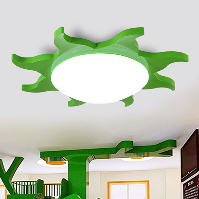 Arisha Modern Sun Round Flush Mount Ceiling Light Bedroom - Letslighting